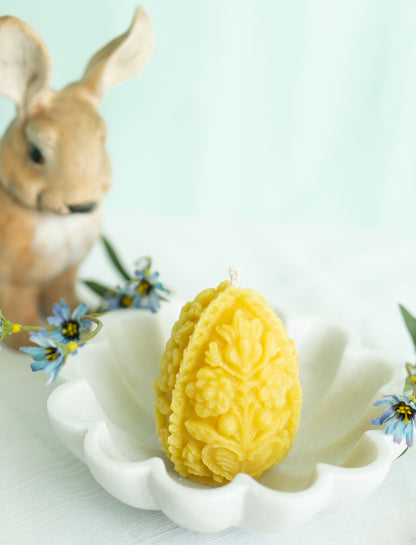 Carved Egg | Beeswax Candle