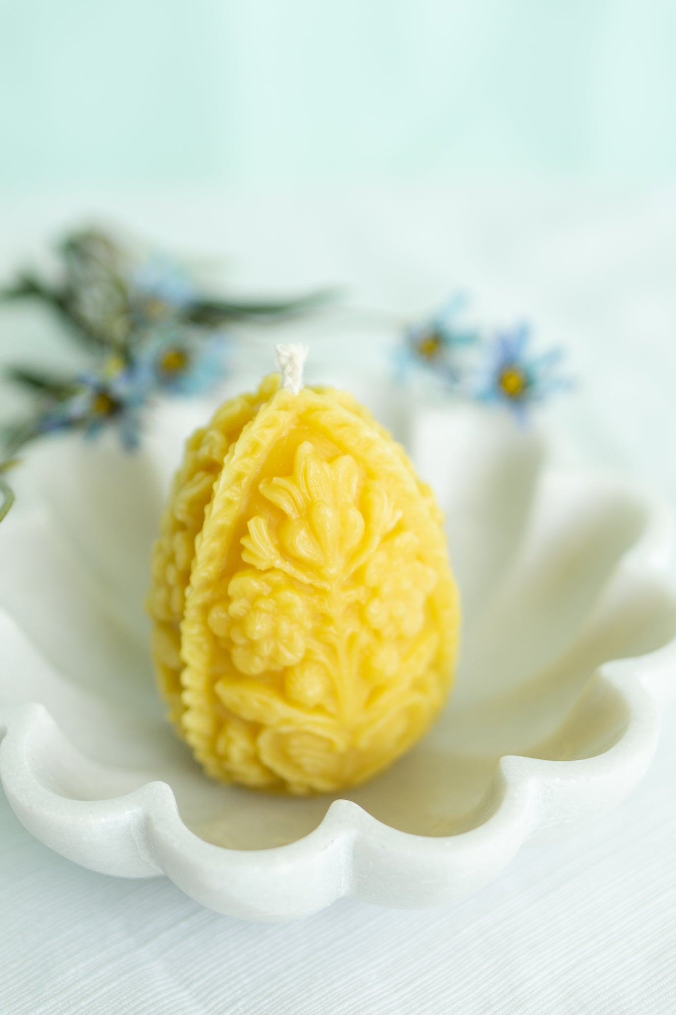 Carved Egg | Beeswax Candle