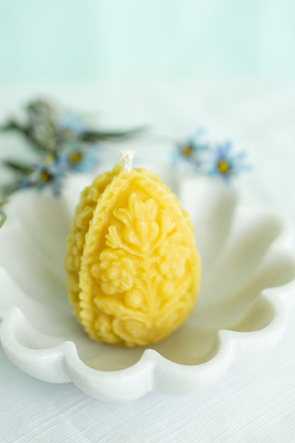 Carved Egg | Beeswax Candle