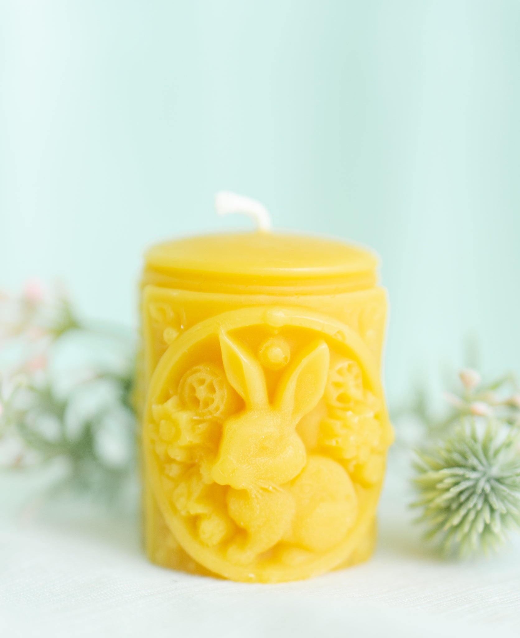 Lucky Rabbit Pillar | Beeswax Candle – Farm and Hive