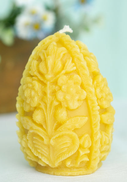 Carved Egg | Beeswax Candle