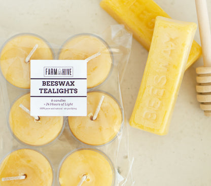 Classic Tea Lights - 6 or 24 pack | Beeswax Candle