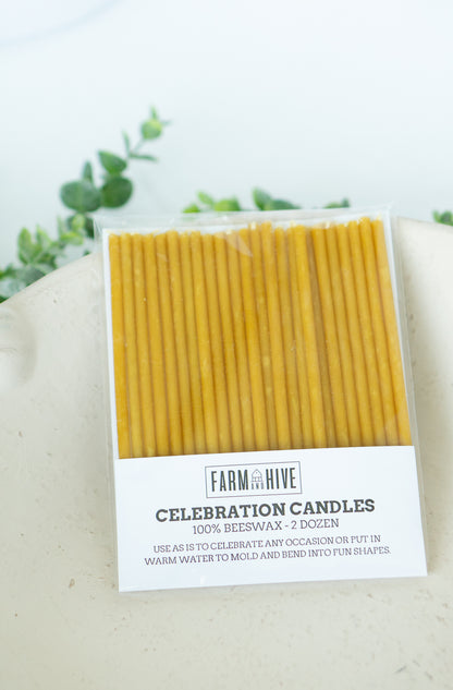 Celebration Candles | Tall Bendable Beeswax Candles
