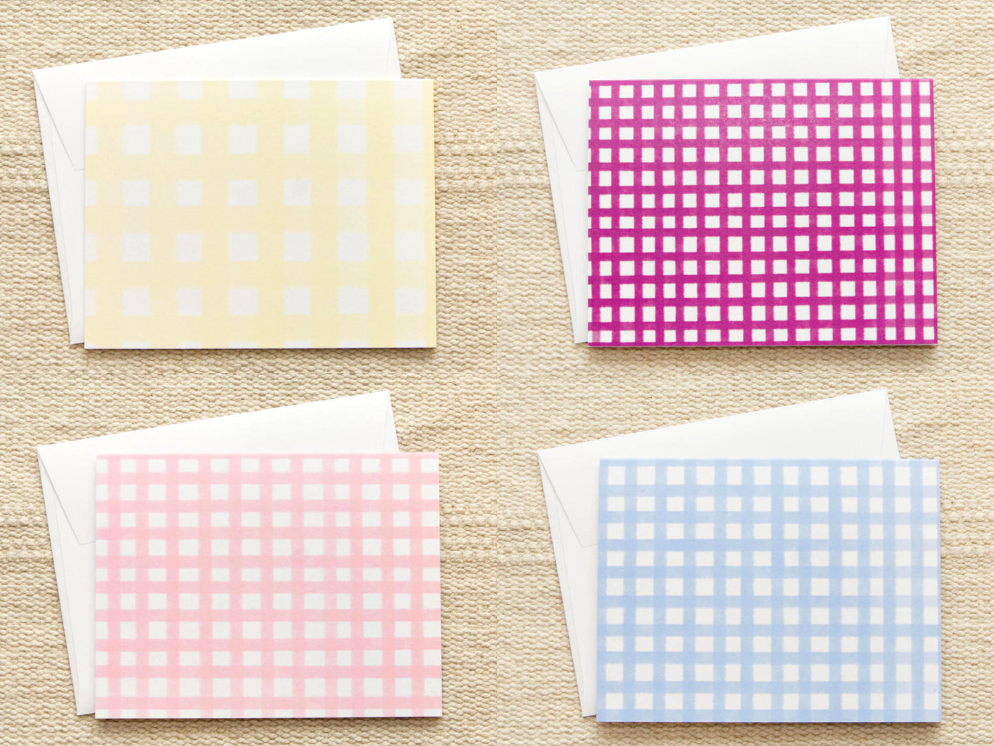 Gingham Check | Blank Inside Note Card Set