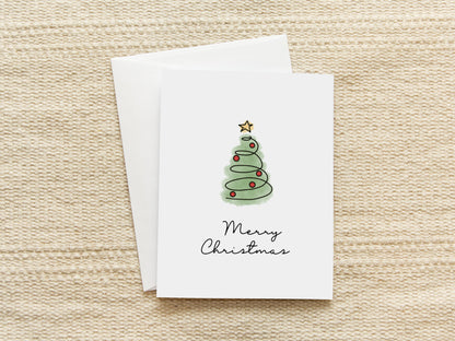 Merry Christmas Tree | Blank Inside Christmas Card