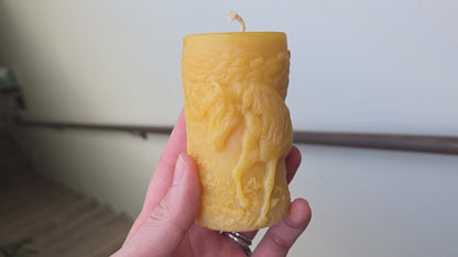 Forest Pony Pillar | Beeswax Candle