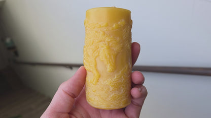 Forest Pony Pillar | Beeswax Candle