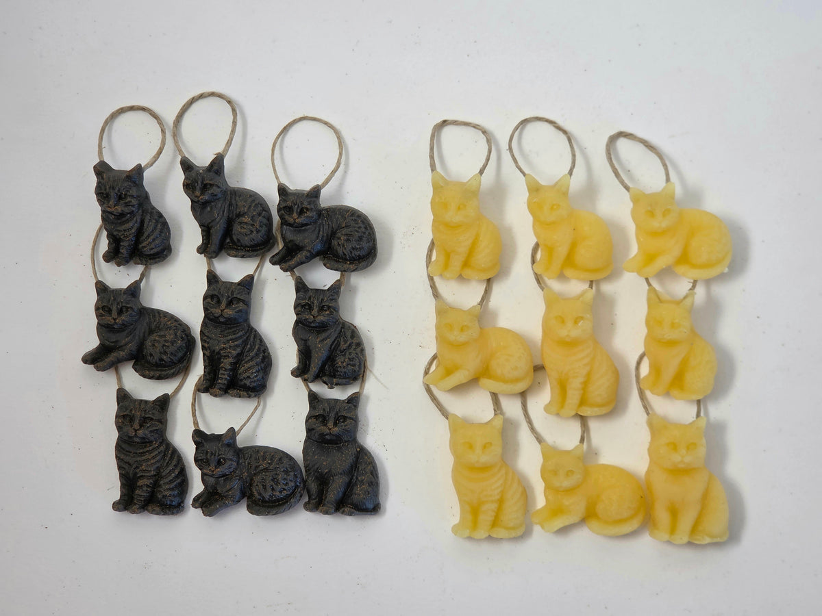 Cat Lady Cats - Set of 6 | Beeswax Ornaments