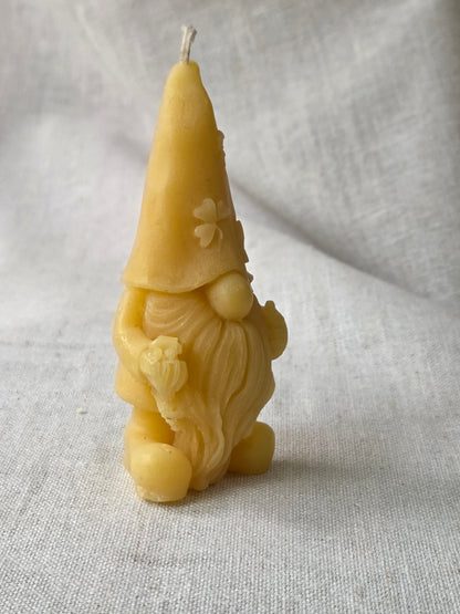 St. Patrick's Day Gnome | Beeswax Candle