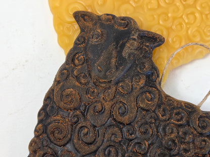 Curly Sheep | Beeswax Ornament