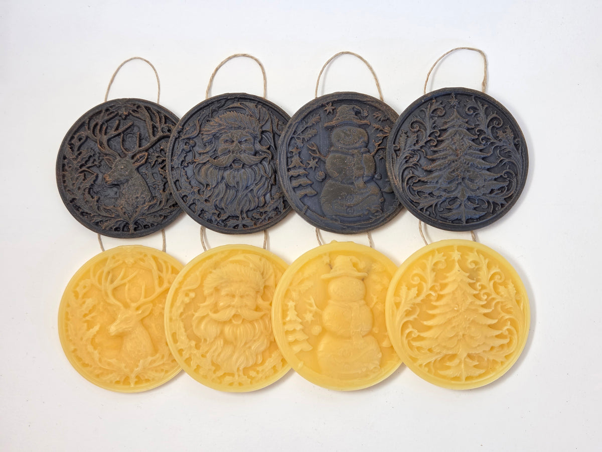 Christmas Spirit - Set of 4 | Beeswax Ornament