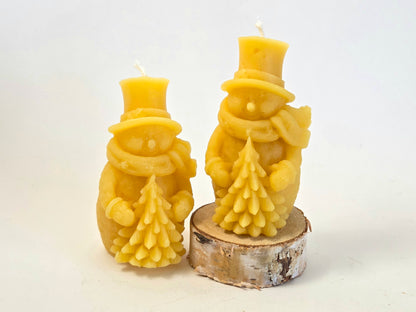 Treekeeper Snowman | Beeswax Candle