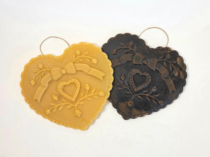 Floral Flourish Heart | Beeswax Ornament