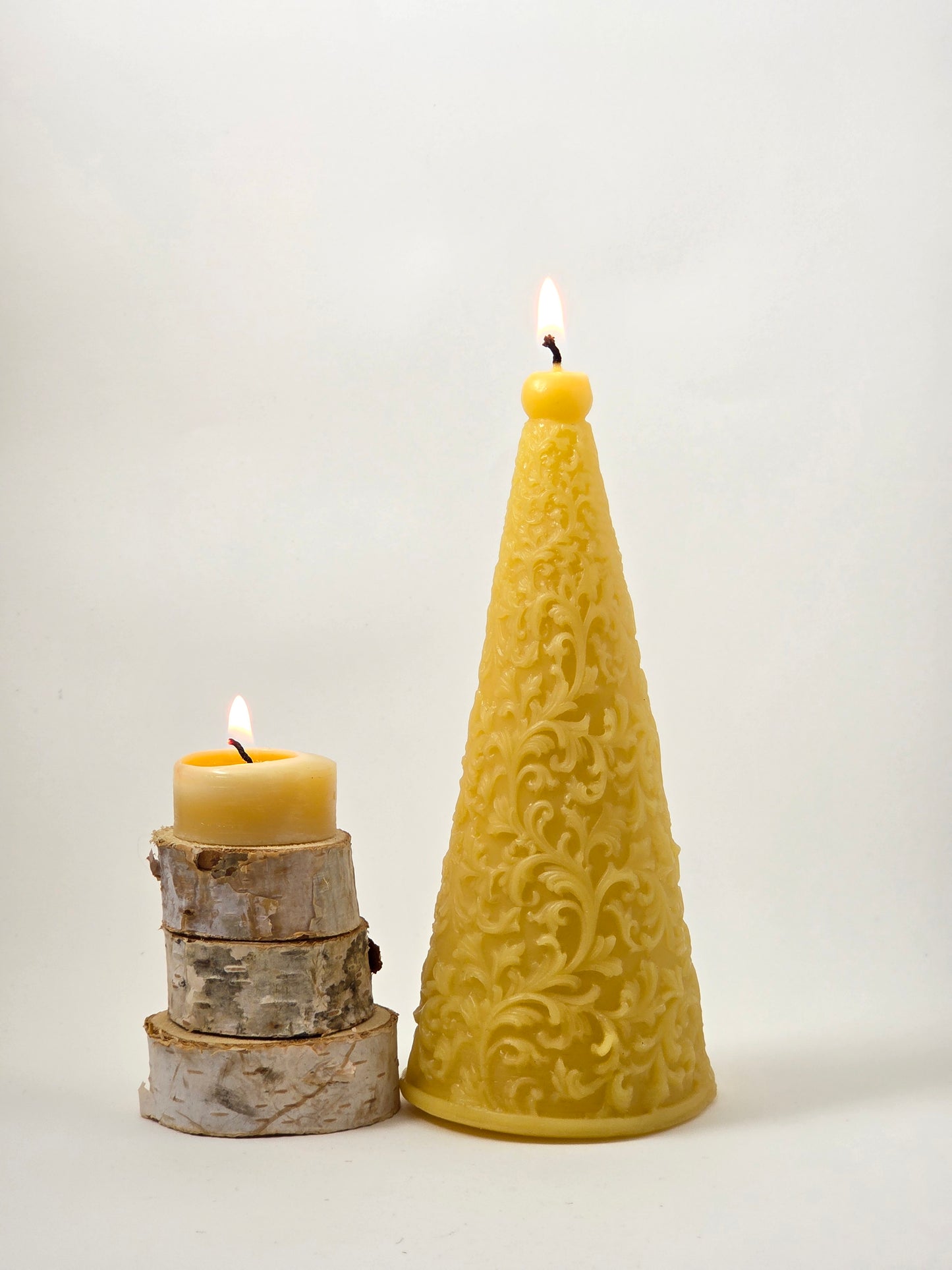 Victorian Botanical Cone | Beeswax Candle