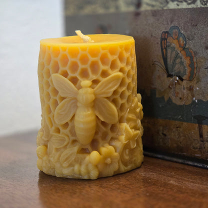 Perfect Pollinators Pillar | Beeswax Candle