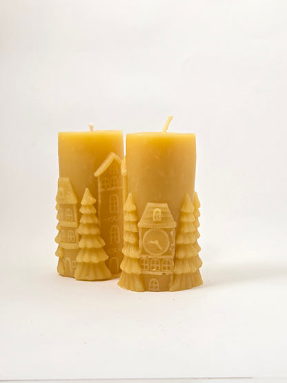 Clock Tower Pillar | Beeswax Candle