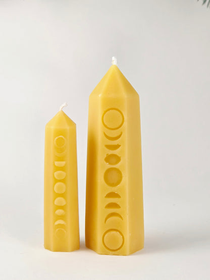 Moon Phase Obelisks | Beeswax Candles