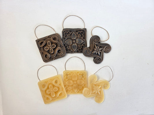 Temple Stone - Set of 3 | Beeswax Ornament