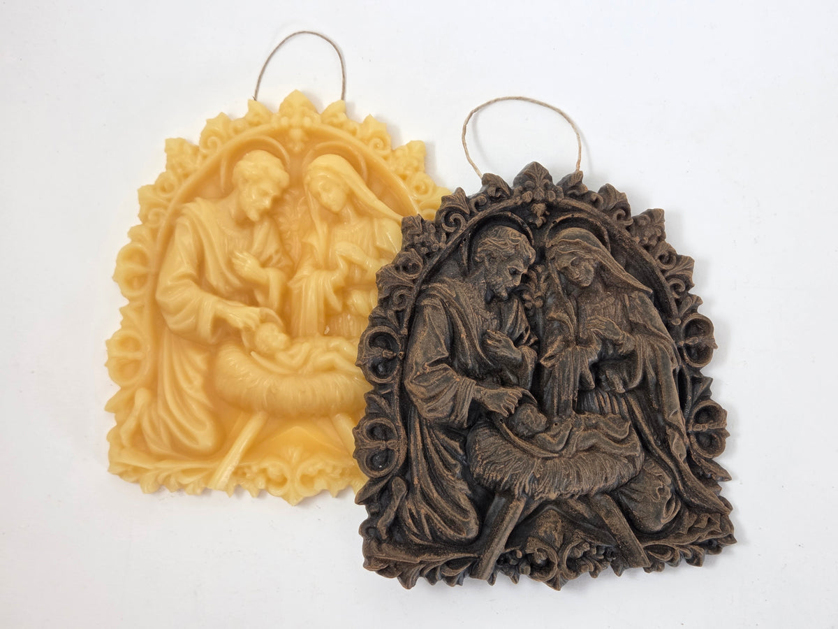 The Midnight Clear Nativity Plaque | Beeswax Decor