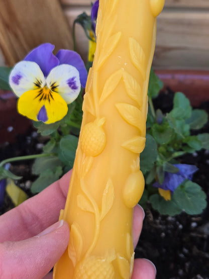 In His Garden Tapers - Set of 2 | Beeswax Candles
