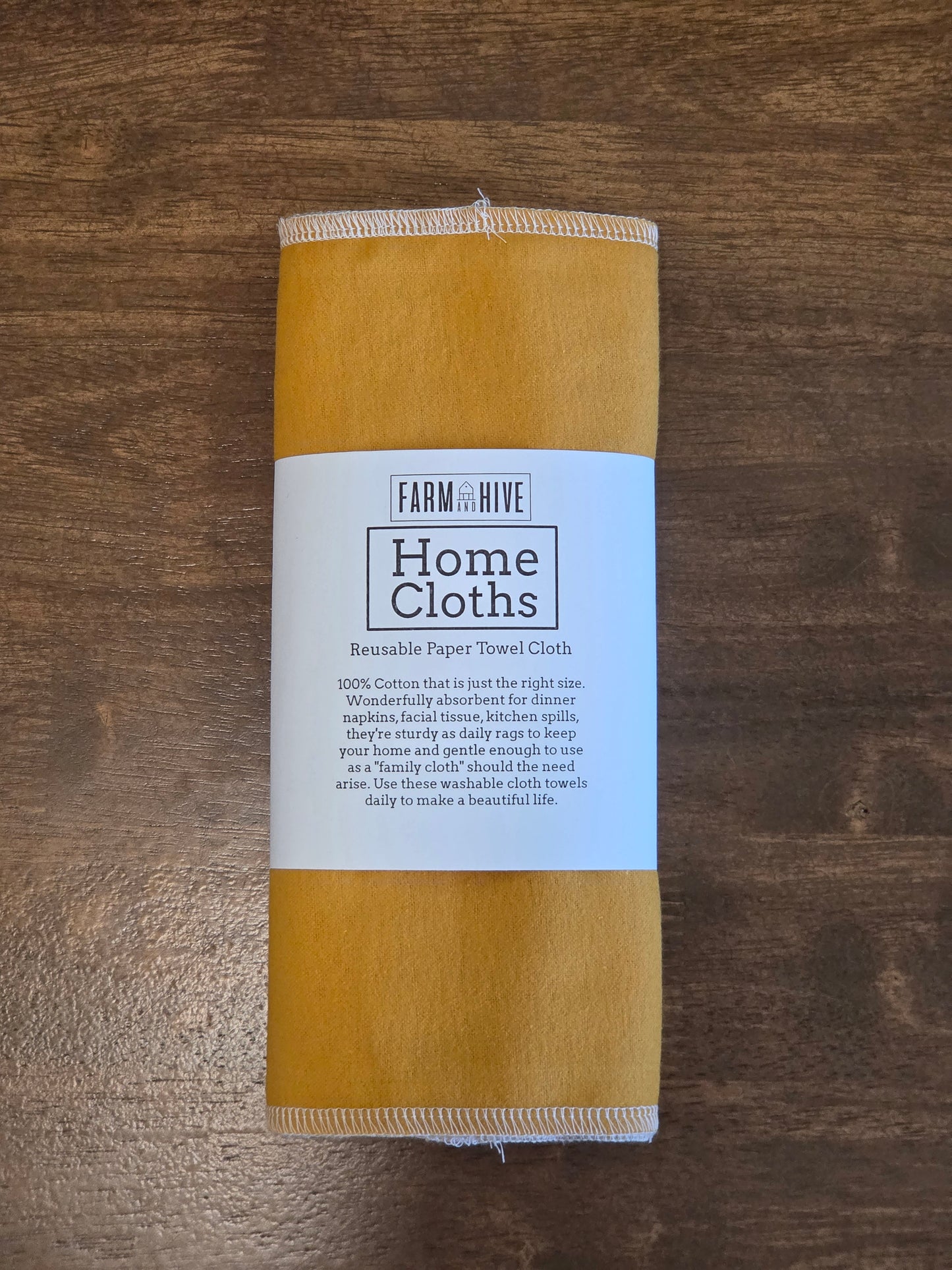 Burnt Orange Home Cloths | 100% Cotton Reusable Paper Towels