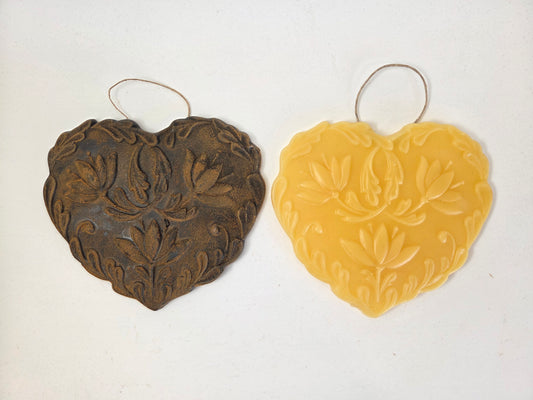 Water Lily Heart | Beeswax Ornament