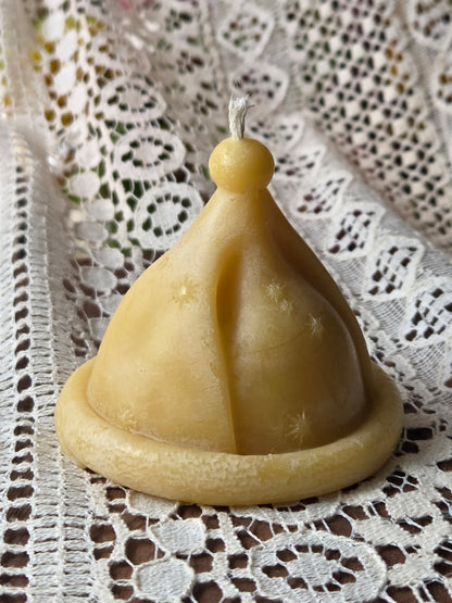 Santa Hat | Christmas Beeswax Candle