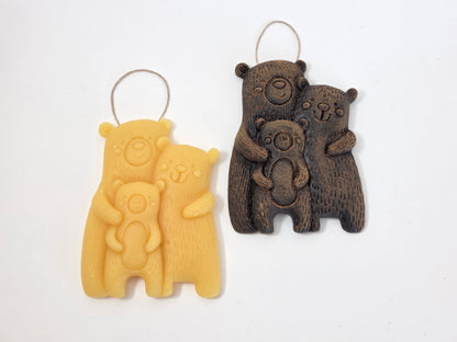 Happy Bear Family | Beeswax Ornament
