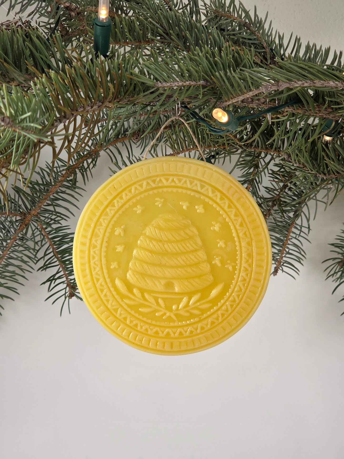 Bee Skep Hive | Beeswax Ornament