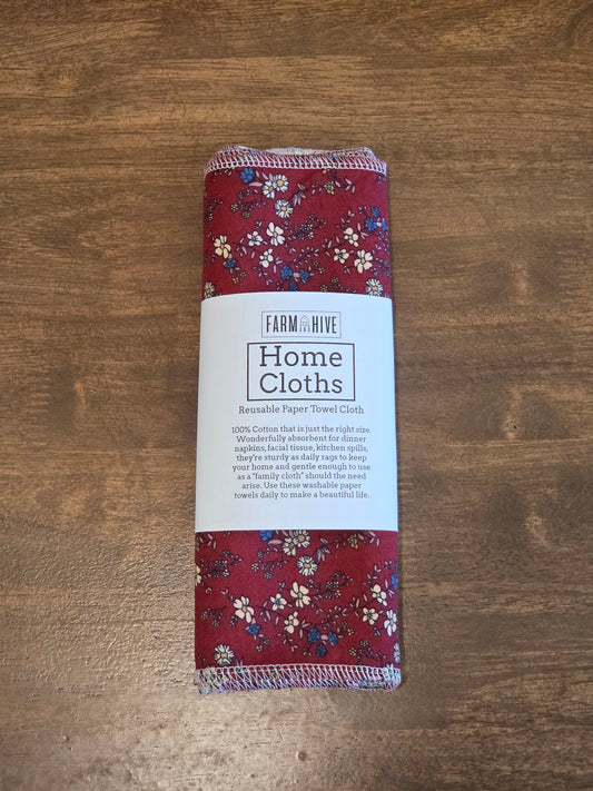 Agnes Floral Home Cloths | 100% Cotton Reusable Paper Towels