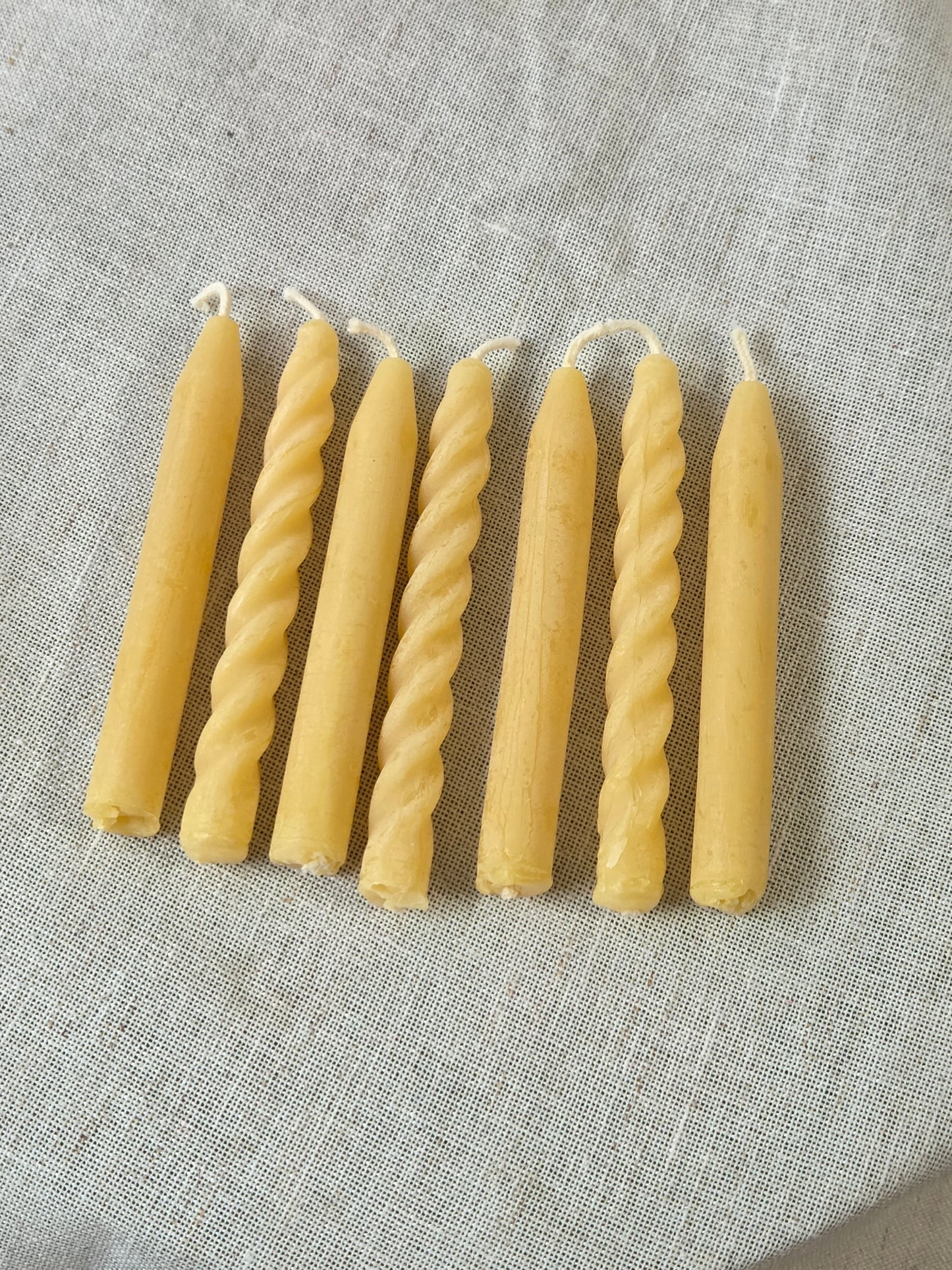 Bee-Day Candles - 7 pack | Natural Beeswax Birthday Cake Candles