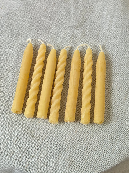 Bee-Day Candles - 7 pack | Natural Beeswax Birthday Cake Candles
