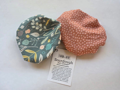 Bountiful Botanicals Jar Covers | Reversible 100% Cotton