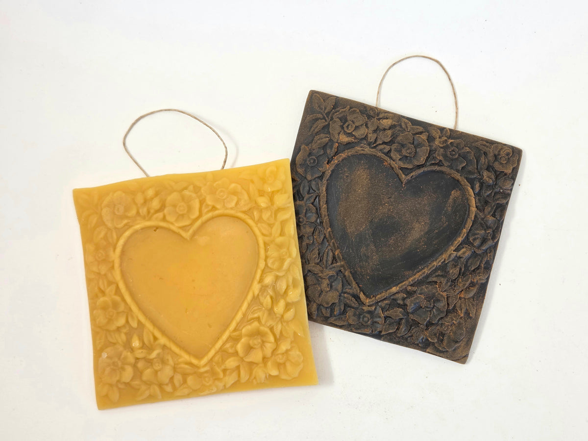 Floral Heart Frame | Beeswax Ornament