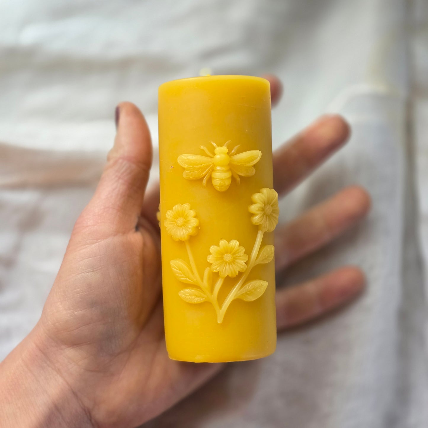 Bee-utiful Pillar | Beeswax Candle