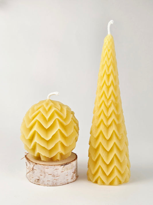 Sparkle Set | Geometric Beeswax Candles