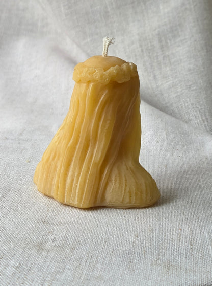 Veiled Bride Sculpture | Beeswax Candle
