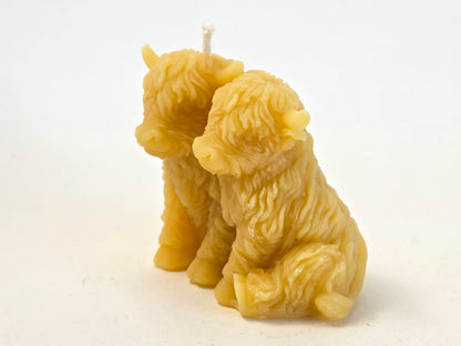 Bovine Besties | Beeswax Highland Cow Candle