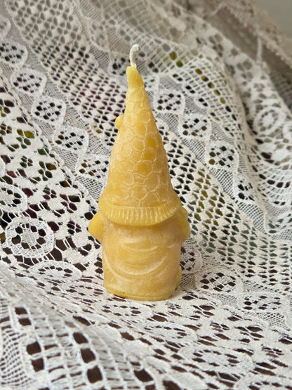 Beekeeper Gnome | Beeswax Candle