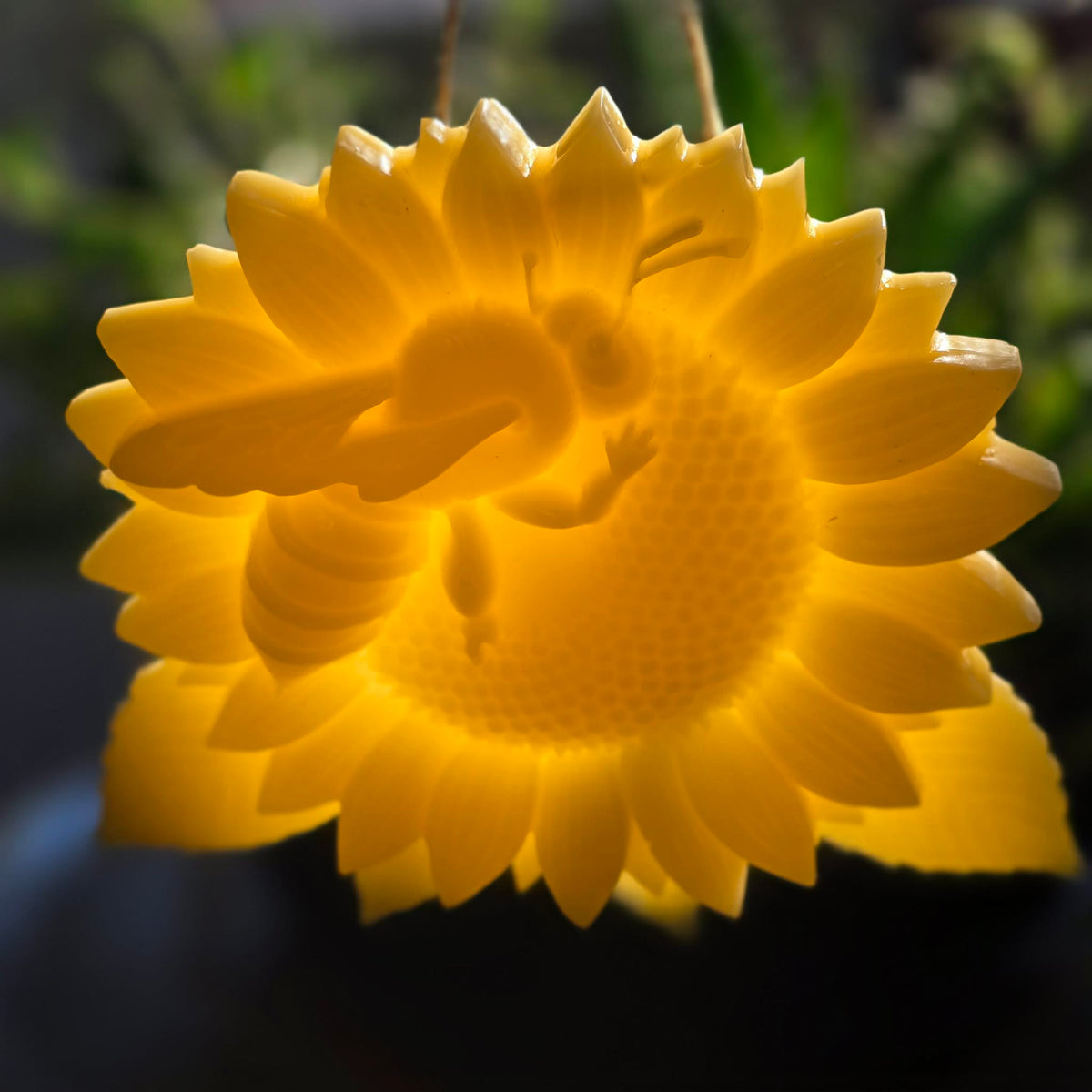 Sunflower Bee | Beeswax Ornament