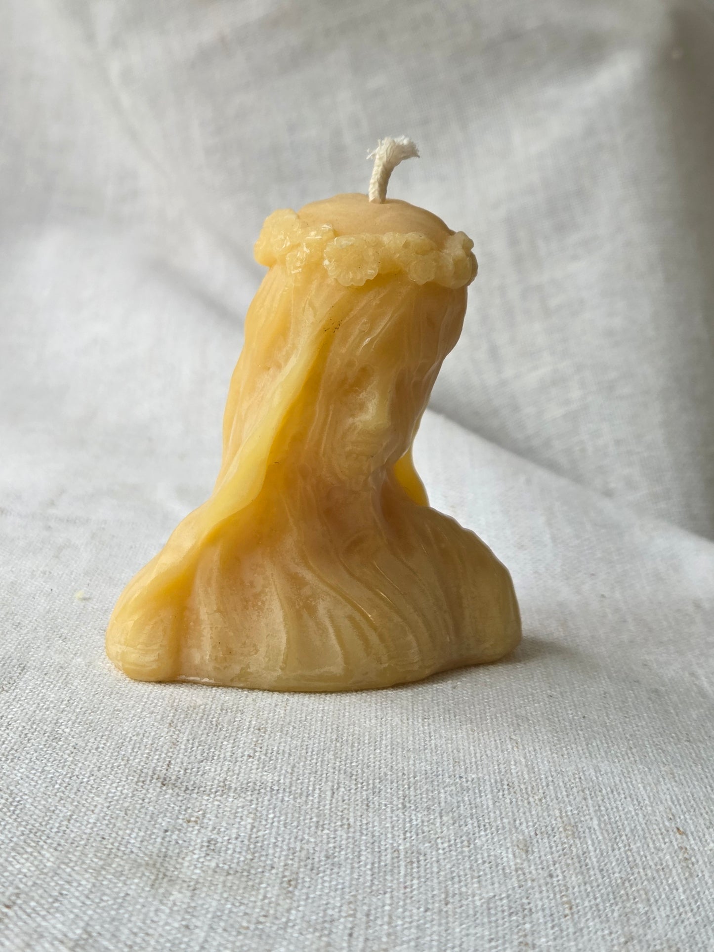Veiled Bride Sculpture | Beeswax Candle