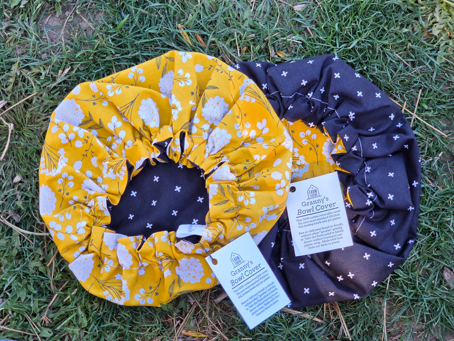 Goldenrod Bowl Cover | Reversible 100% Cotton