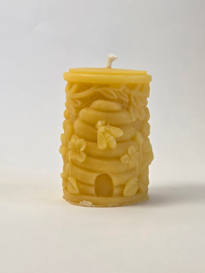 Humming Hives Pillar | Beeswax Candle