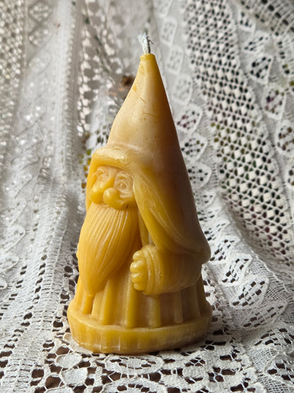 Night Watchman Gnome | Beeswax Candle