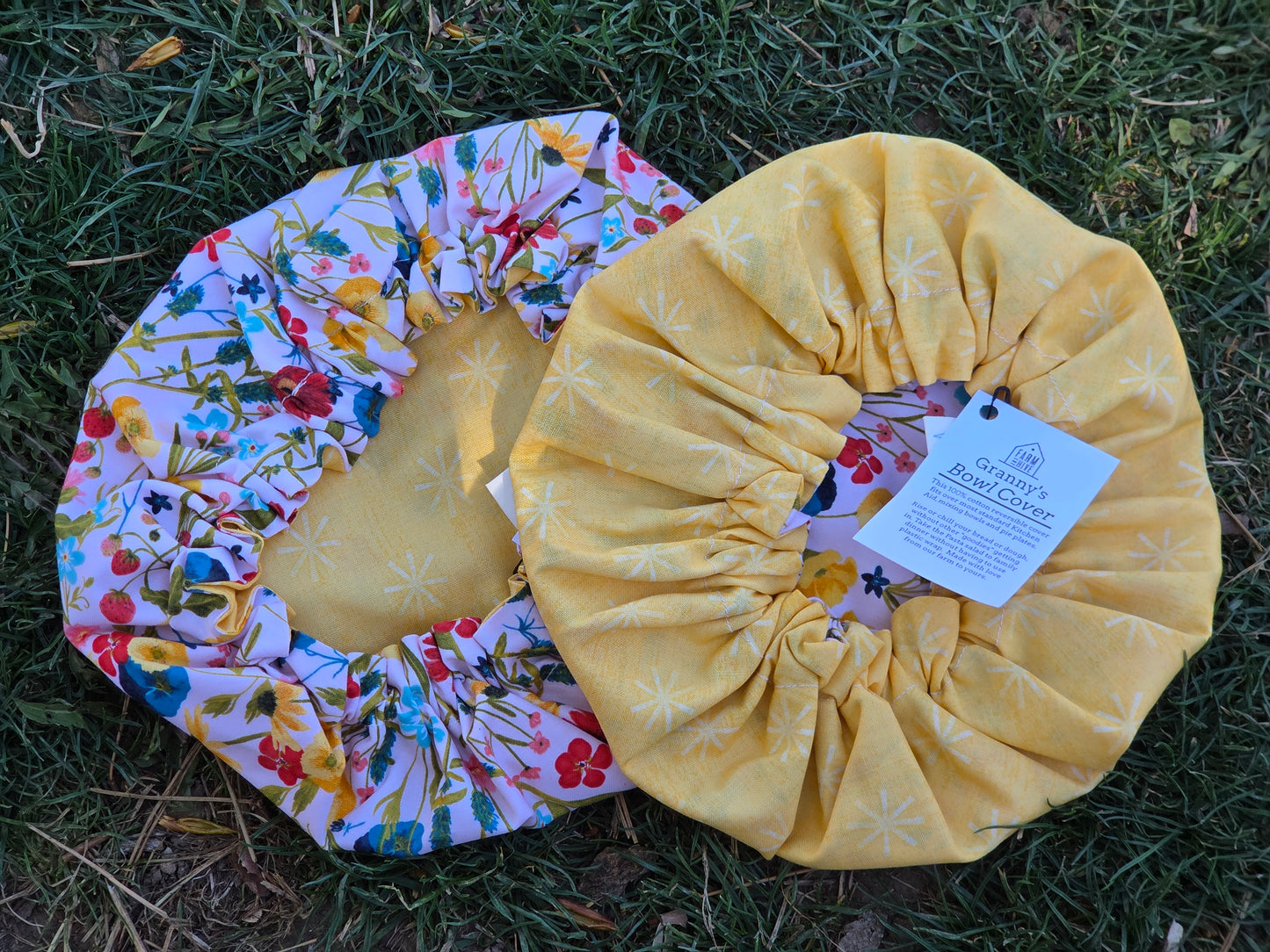 Wildflower Bowl Cover | Reversible 100% Cotton