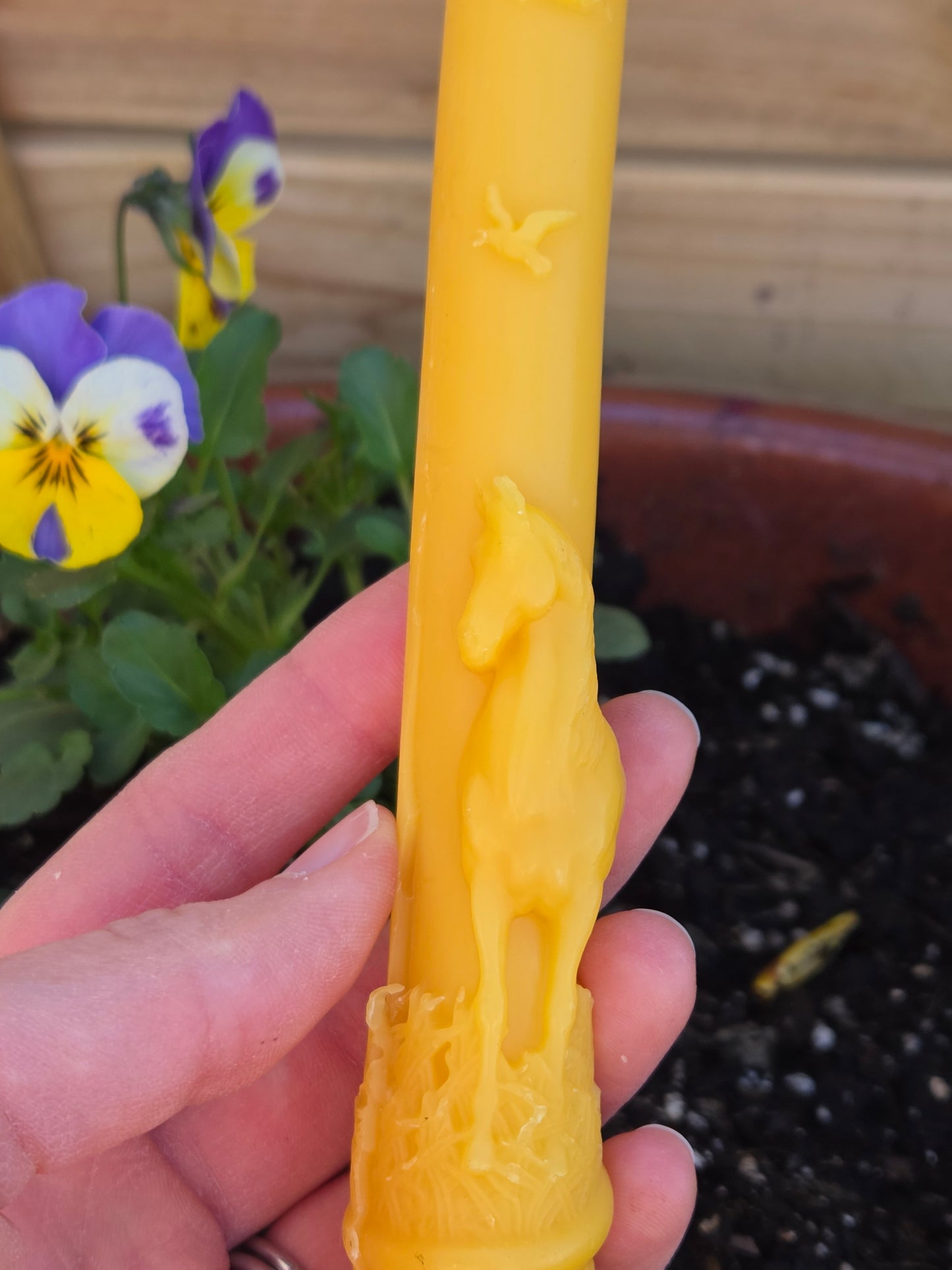 Stallion in the Sunset Tapers - Set of 2 | Beeswax Candles