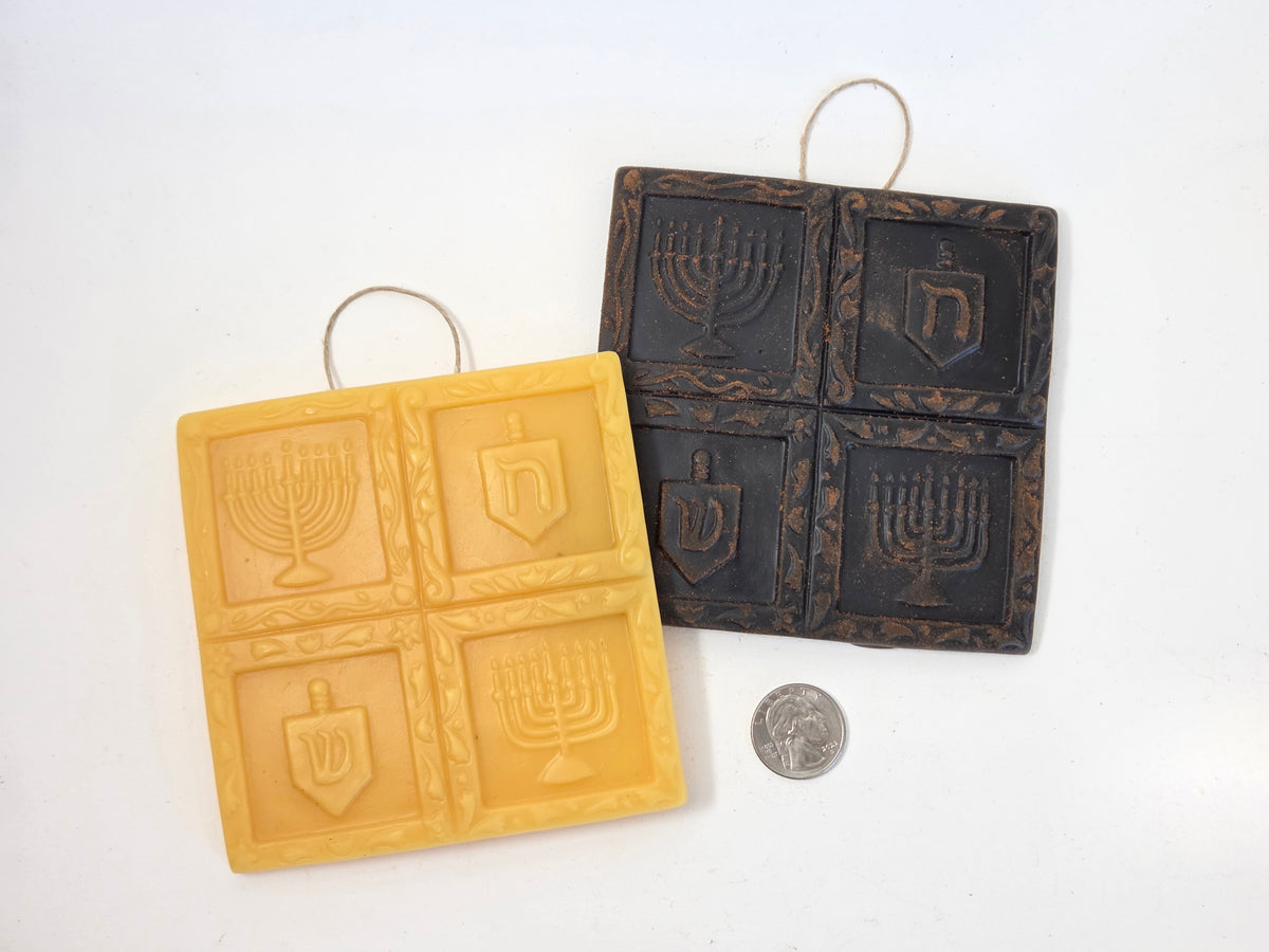 Menorahs and Dreidels | Beeswax Ornament