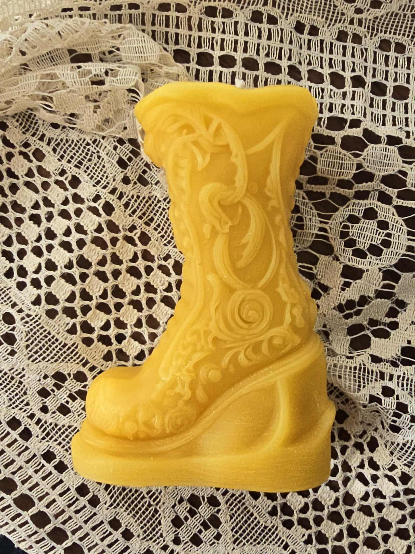 Cowgirl Boot | Beeswax Candle