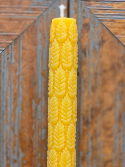 Eternal Wheat Tapers - Set of 2 | Beeswax Candles