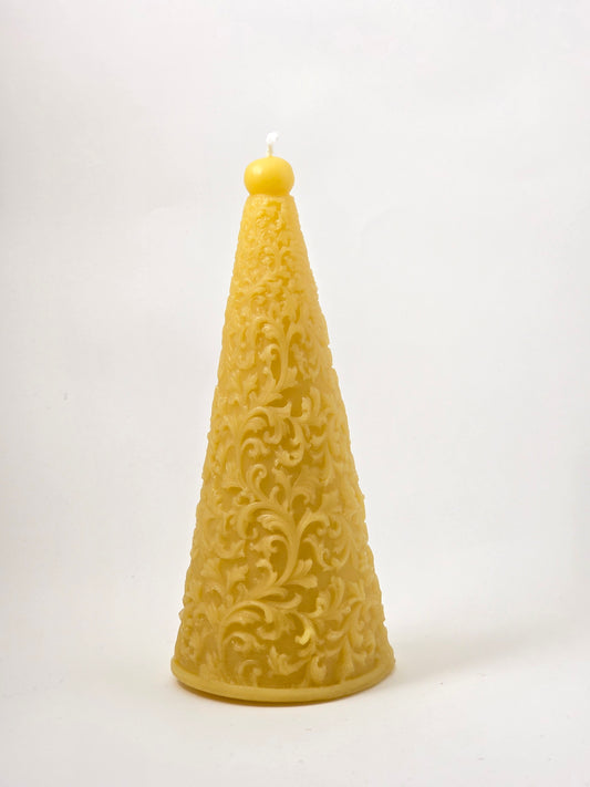 Victorian Botanical Cone | Beeswax Candle